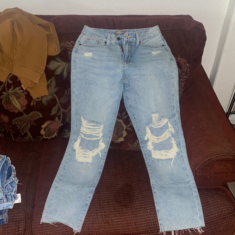 Women high waisted straight jeans size 2